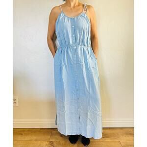 Zara Soft Denim Maxi Dress